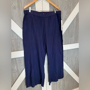 BAG260. NWT CASLON LINEN NAVY PANTS Large